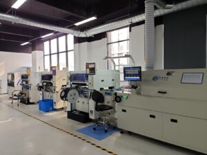 SMT production line at MEIYIN electronic earmuff factory