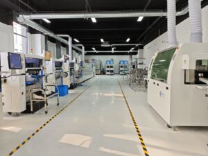 SMT placement line for communication earmuff PCB assembly